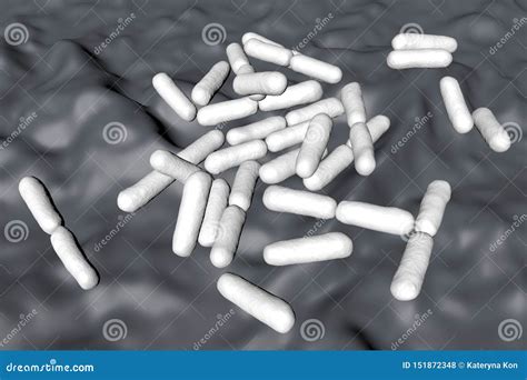 Probiotic Bacteria Bacillus Clausii Stock Illustration Illustration