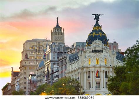 Madrid City Center Architecture Colorful Sunset Stock Photo Edit Now