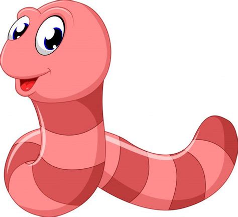 A Pink Worm Cartoon Character With Big Eyes And Long Legs Looking At