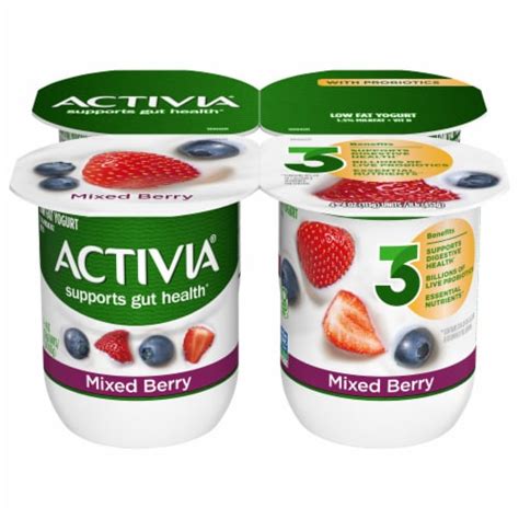 Activia Mixed Berry Lowfat Probiotic Yogurt Ct Oz Smiths