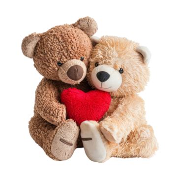teddy bears holding  heart png transparent images