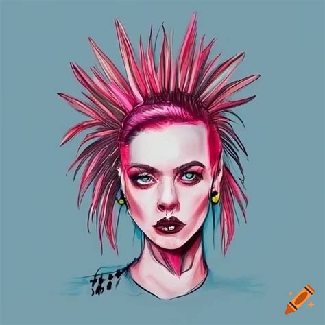 Ralph bakshi inspired artwork of a punk with a mohawk on Craiyon