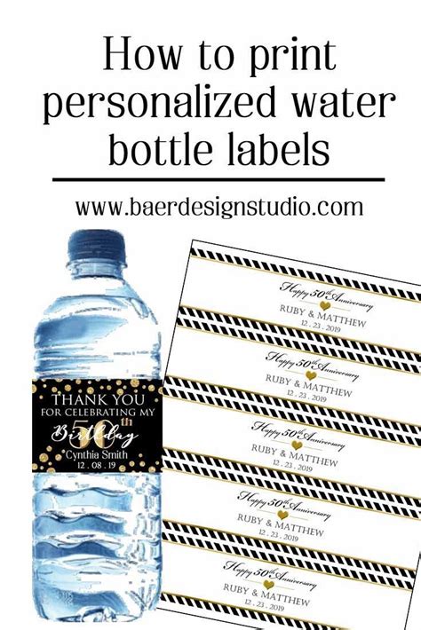 Diy Printable Water Bottle Labels Easy Artofit