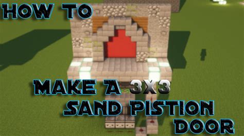 How To Make A 3x3 Sandconcrete Powder Piston Door In Minecraft Java 1