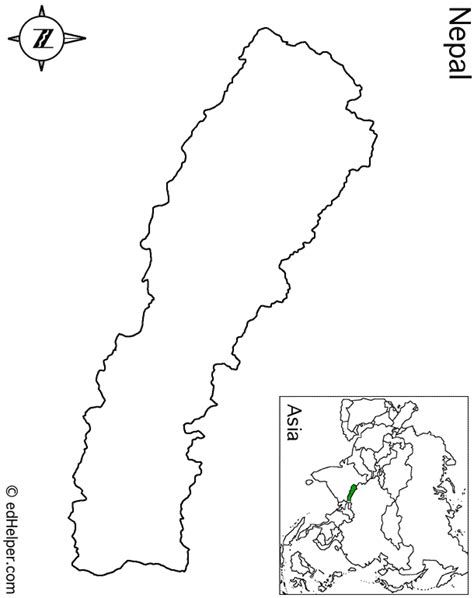 Nepal Outline Map