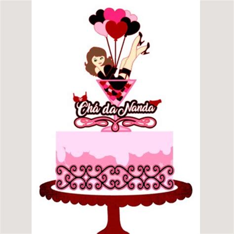 Topo De Bolo Ch De Lingerie Arquivo De Corte Topo De Bolo Para Imprimir