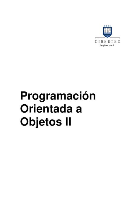 PDF 4 Programacion Orientada A Objetos II DOKUMEN TIPS