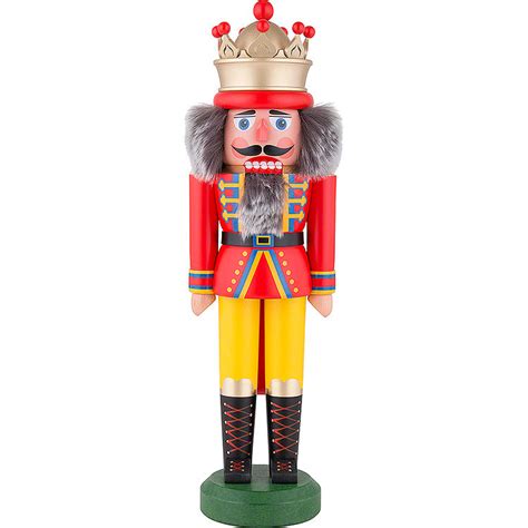 Nutcracker King With Crown Red Yellow Matt 43 Cm 16 9in By Dregeno