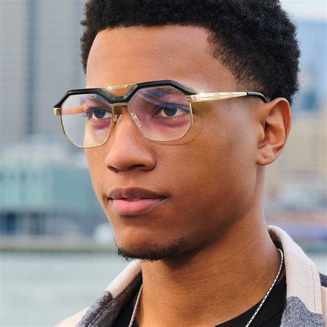 Glasses By Jimhalo Stylish Mixed Material Aviator Frame