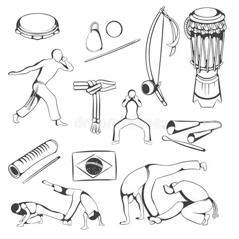 Capoeira Dancer Silhouette Vector Stock Vector Illustration Of