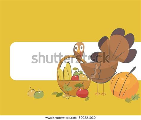 Vector Illustration Happy Thanksgiving Turkey Template Stock Vector