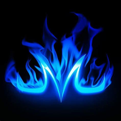 Majin Symbol in Blue Flames