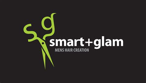 Smart And Glam Mens Hair Salon Logo And Business Card Behance