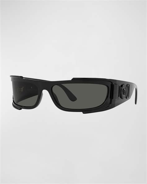 Versace Mens Medusa Oversized Shield Sunglasses Neiman Marcus