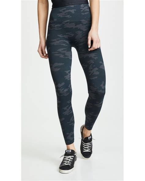 Spanx Seamless Camo Leggings In Black Camo Black Lyst