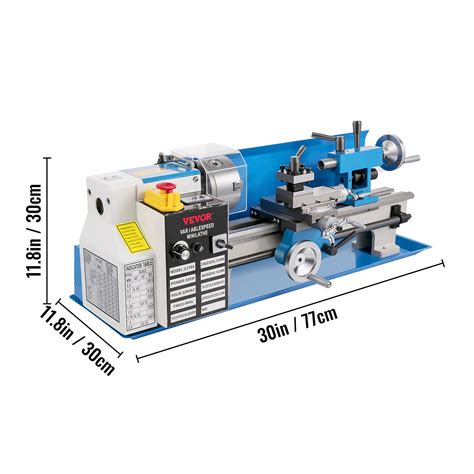 Mini Metal Lathe Drilling Machine Variable Speed 550w Accessories 7x14