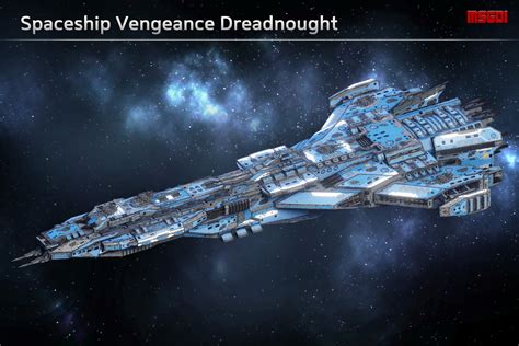 Spaceship Vengeance Dreadnought 3d Space Unity Asset Store