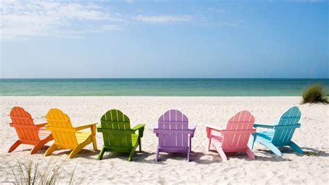 ♦¨*:•. •~ | Beach wallpaper, Beach, Beach chairs