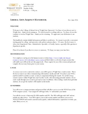 Fillable Online Liberal Arts Wright Millett Hall Fax Email Print