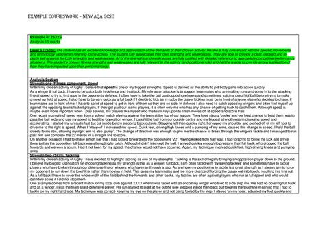 Example Coursework Out Rugby Example Of Analysis Marks