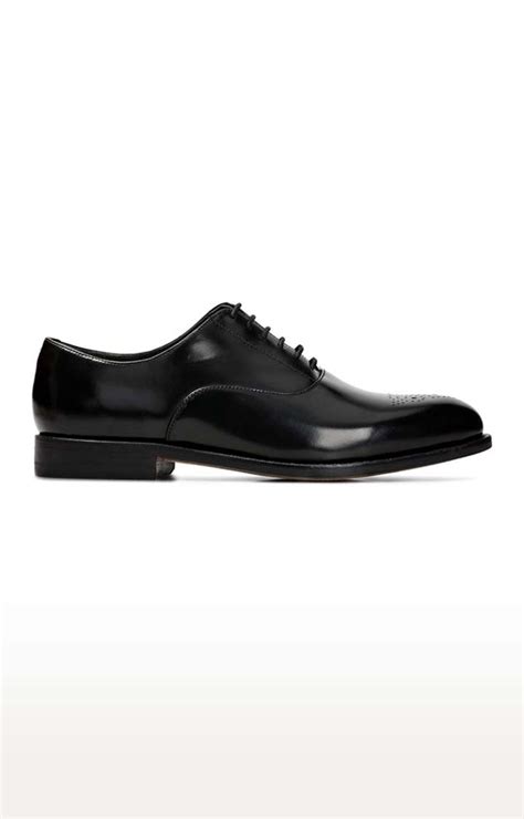 Men's Black Leather Derby Shoes