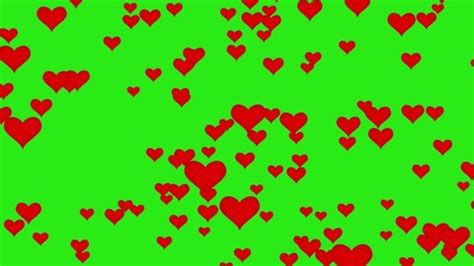 Heart Overlay On Green Screen Hearts Stock Footage Video (100% Royalty ...