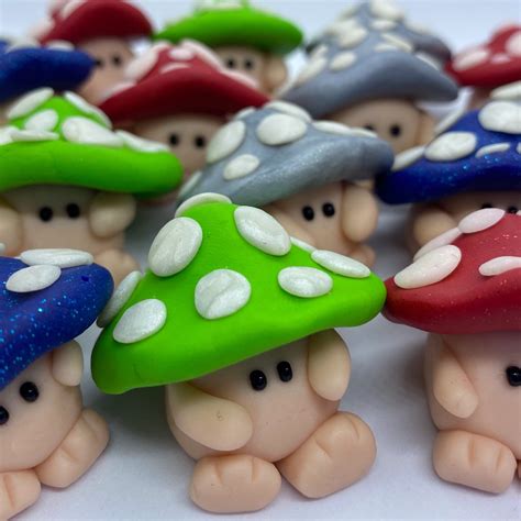 Polymer Clay Mushroom Figure Etsy