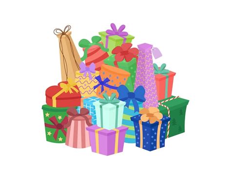 Gran pila de cajas de regalo montón de regalos coloridos giftbox