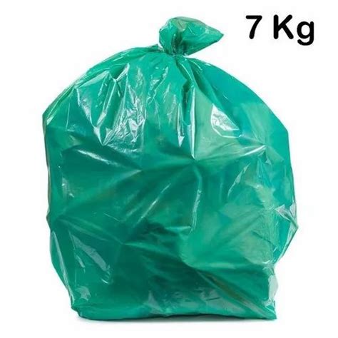 Ashok Industries 24x36 Inch Green LDPE Plastic Garbage Bag Capacity 7