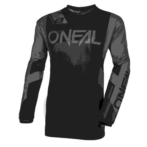 O Neal Element Racewear FR Jersey Trikot Lang Schwarz Grau 2024 Oneal