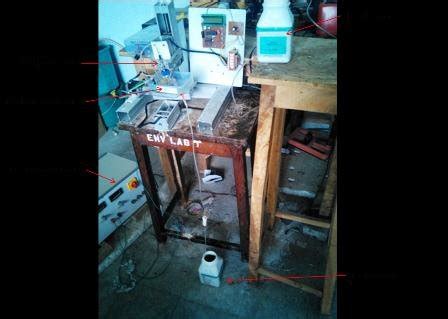 Photograph Of The Setup Of Drilling Sinking ECDM Process 3 RESULTS AND