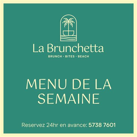 La Brunchetta - 🍽️ Don’t miss out on our menu of the day...
