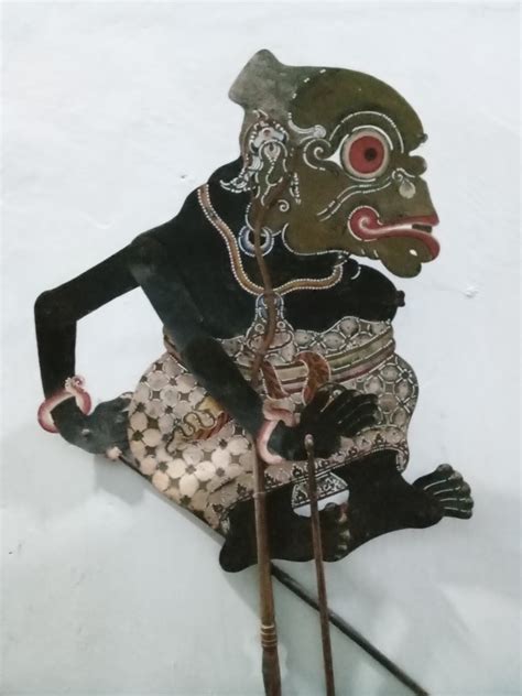 Wayang Kulit Tua Kuno Semar Koleksi Langka Lawas Dekorasi Vintage