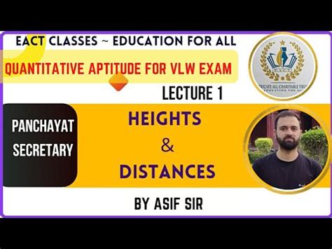 Heights Distances Quantitative Aptitude Lec 1 JKSSB Panchayat