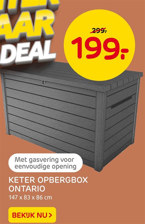 Keter Opbergbox Ontario Aanbieding Bij Praxis