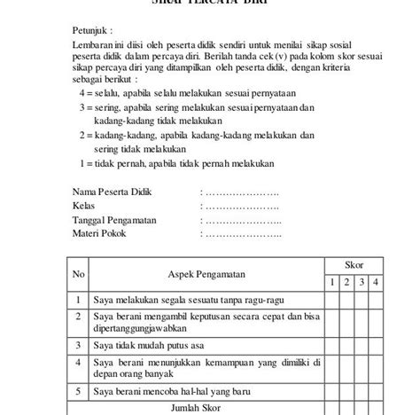 Inilah Contoh Penilaian Sikap Sosial