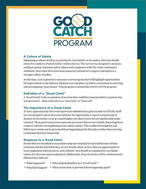 Good Catch Program Information Patient Safety Topic