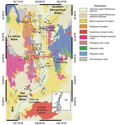 Simplified Geologic Map Of The Socorro Area Location Of Figure Is