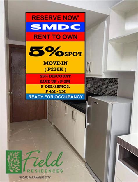 Smdc Field Residences Condo For Sale Rent To Own In Sm Sucat Para Aque