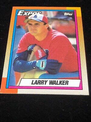 1990 Topps 757 Larry Walker RC Rookie Card Montreal Expos Rockies