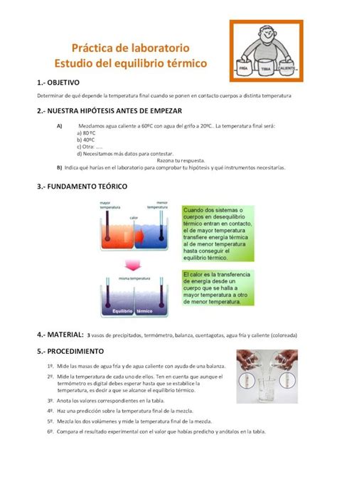 Pdf Pr Ctica De Laboratorio Estudio Del Equilibrio T Rmico Pr Ctica