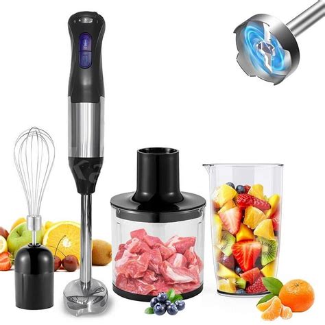 Immersion Blender Handheld Blender 4 In 1 1000W Powerful Scratch