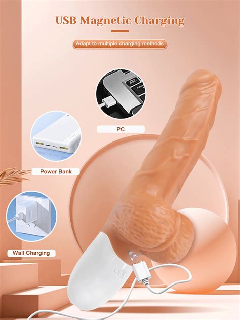 Thrusting Realistic Dildo Vibrator For Women Telescopic