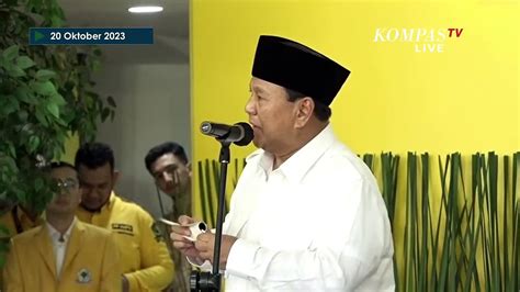 FULL Sambutan Prabowo Subianto Di Syukuran HUT Ke 59 Golkar Bicara