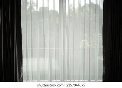 Curtains On Balcony House Curtain Background Stock Photo 2157044875 ...