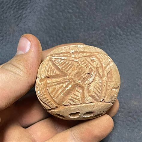 Excellent Sumerian Mesopotamia Artifact Figures Engraved Scence