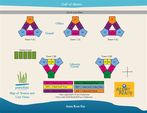 Portofino Island Resort Unit Map