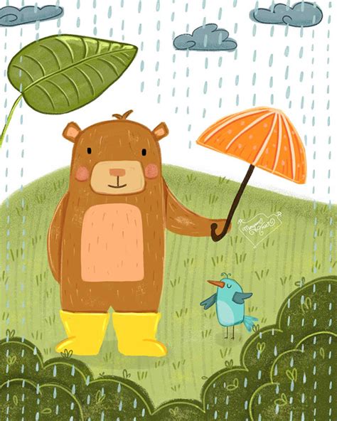 Cute Bear and Bird - DTIYS :: Behance