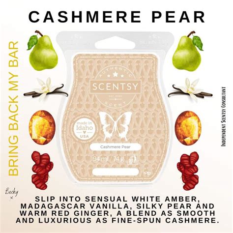 Cashmere Pear Scentsy Bar The Candle Boutique Scentsy Uk Consultant