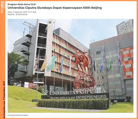 Program Kerja Sama Clic Universitas Ciputra Surabaya Dapat Kepercayaan